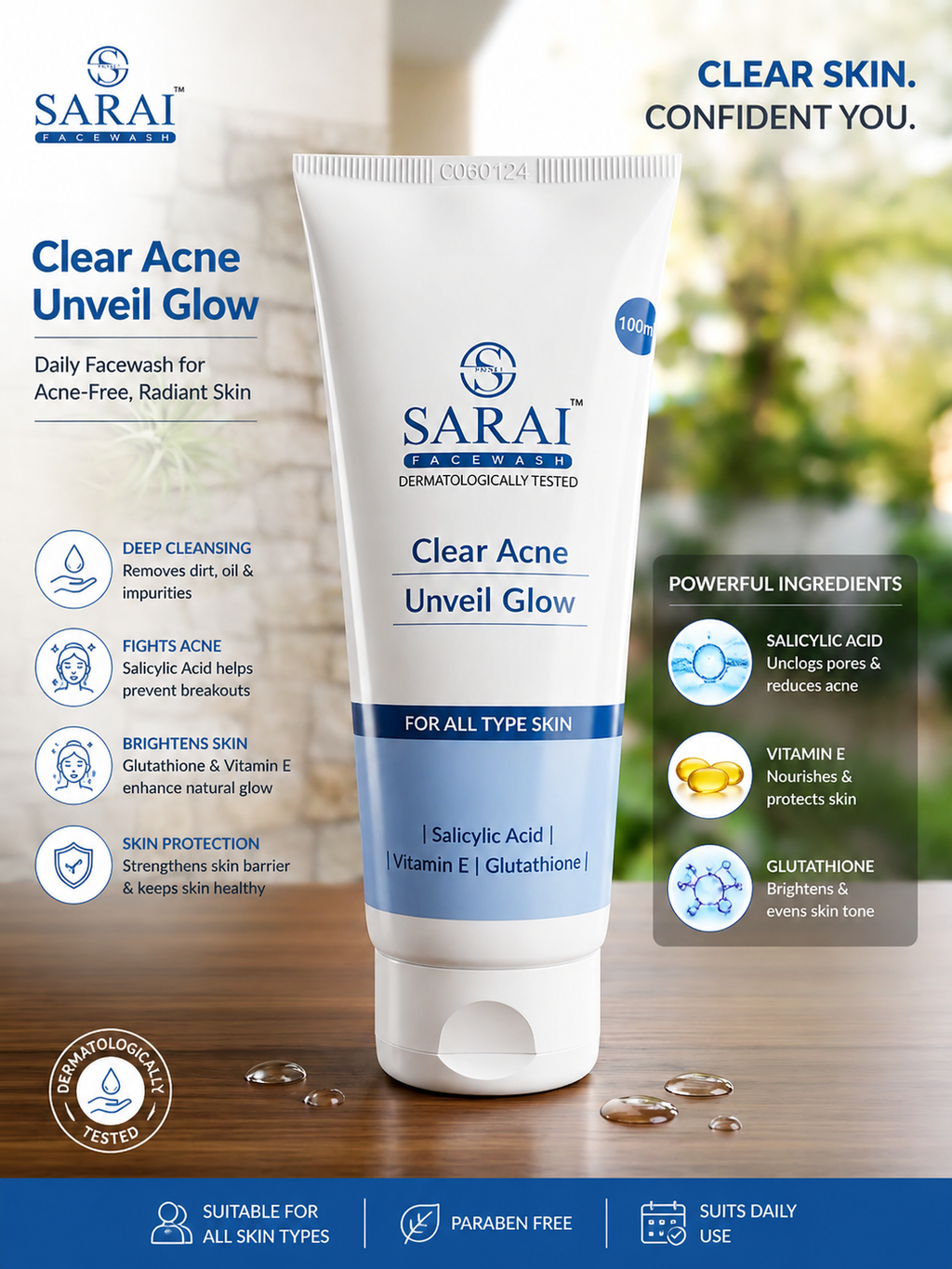 SARAI CLEAN ACNE UNVEIL GLOW