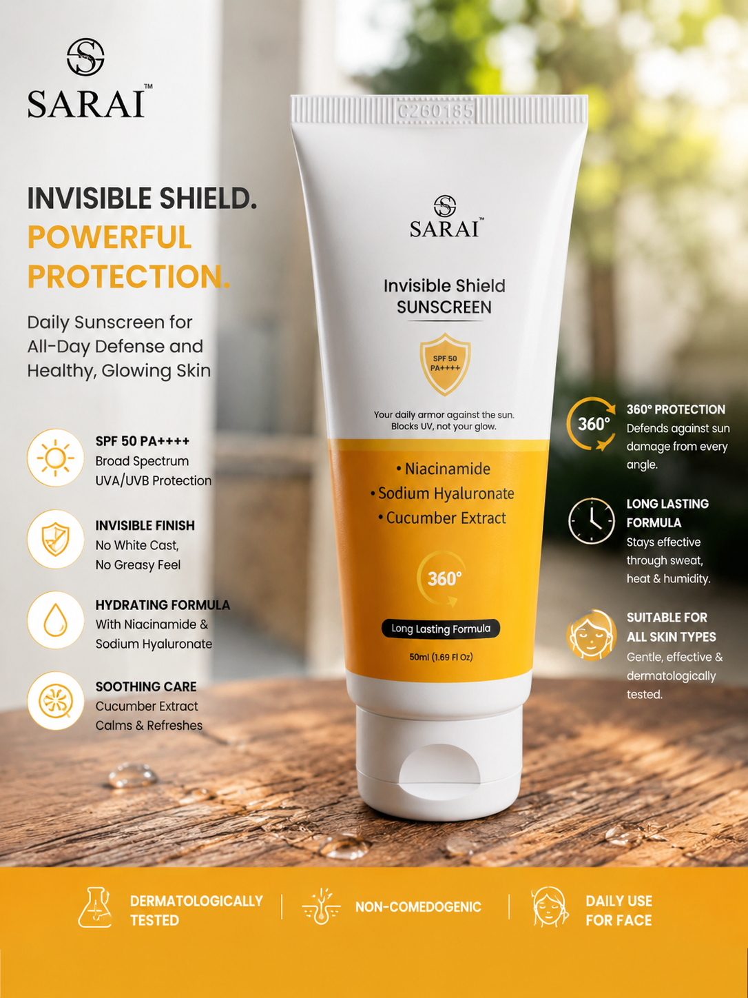 SARAI INVISIBLE SHIELD SUNSCEEN